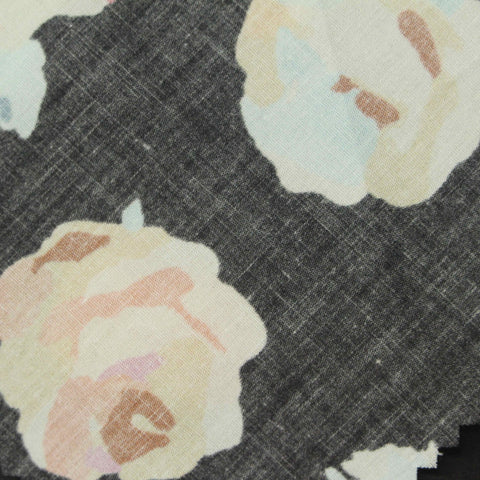 Red Bold-Floral Poplin, Cotton