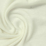 Slub Viscose Polyester Stretch Chunky Knit Fabric, 210 gsm, 160 cm — White — photo 3