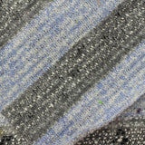 Light Blue Stripes Chunky Knit, Poly-Viscose — photo 3