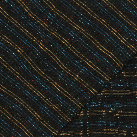 Gold Abstract Pointelle Knit, Polyester, 220 gsm