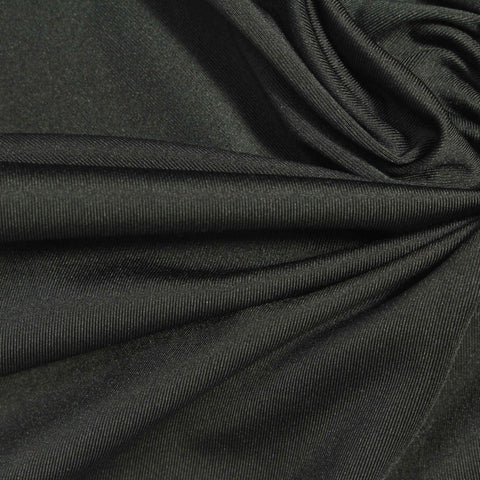 Polyester Stretch Milk Silk Knit Fabric, 120 gsm, 150 cm — Grey