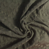 Dark Green Square Jacquard, Cotton — photo 3
