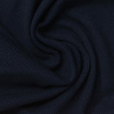Cotton Stretch Rib Knit Fabric, 250 gsm, 130 cm — Navy — photo 3