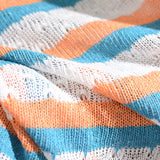Polyester Cotton Blend Stretch Chunky Knit Fabric, 260 gsm, 160 cm — Orange — photo 3