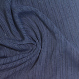 Polyester Stretch Rib Knit Fabric, 250 gsm, 150 cm — Navy — photo 3