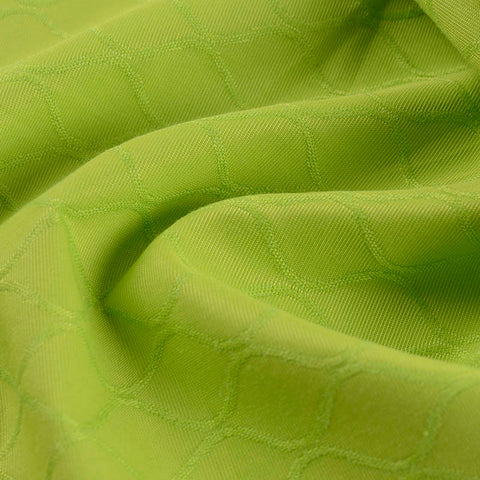 Lime Wavy-Diamond Jacquard, Poly-Cotton