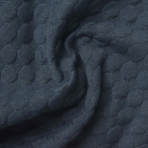 Navy Textured Jacquard, Polyester