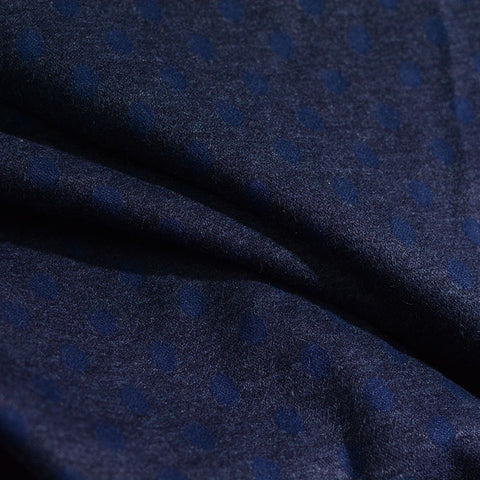 Dark Blue Dots Jacquard, Poly-Viscose, 150 cm, ref EF-4337