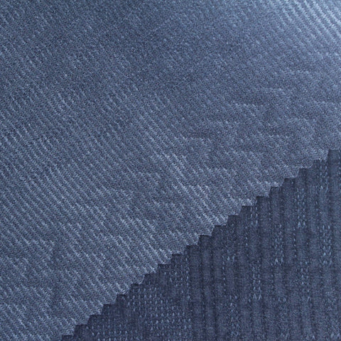 Dark Blue Tone-on-Tone Interlock Knit, Polyester