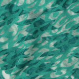 Teal Animal Print Knit, Poly-Cotton — photo 3