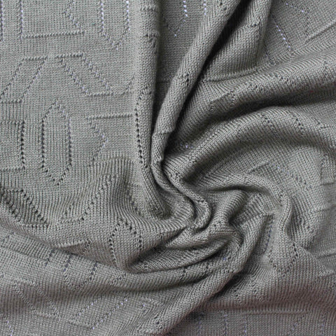 Green Tone-on-Tone Jersey Knit, Cotton-Modal