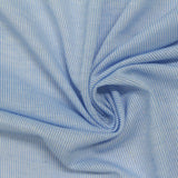 Light Blue Vertical-Stripe Jersey Knit, Cotton-Poly — photo 3