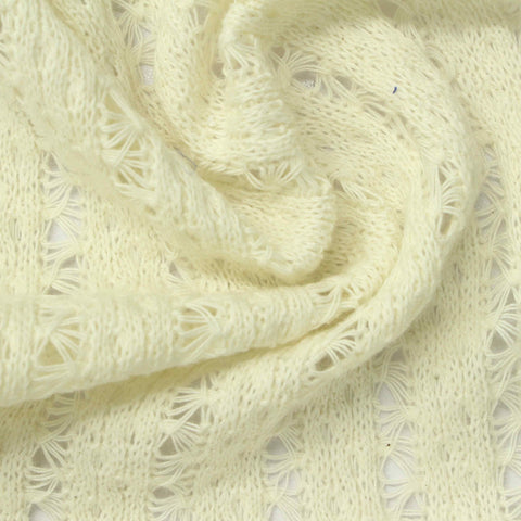 Jacquard Cotton Polyester Rib Knit Fabric, 263 gsm, 180 cm — Yellow