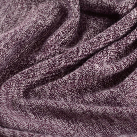 Purple Marl Chunky Knit, Poly-Viscose, 215 gsm