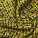 Yellow Houndstooth Jacquard, Polyester — photo 3