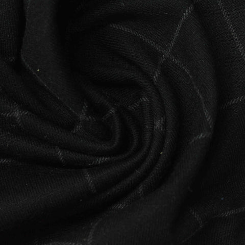 Grey Check French Terry, Poly-Viscose