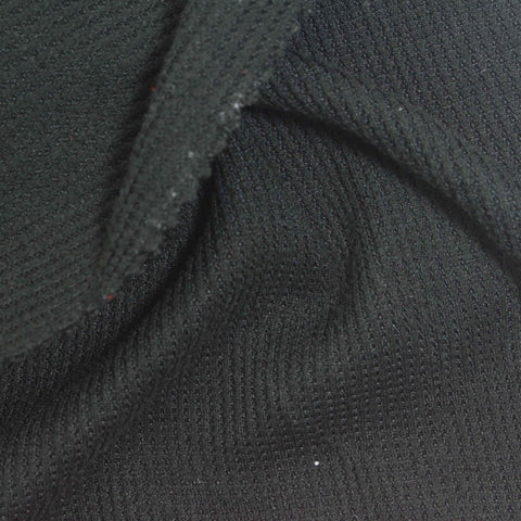 Polyester Stretch Waffle Knit Fabric, 260 gsm, 160 cm — Grey