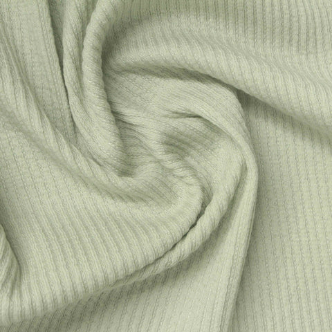 Jacquard Cotton Modal Stretch Rib Knit Fabric, 340 gsm, 165 cm — Green
