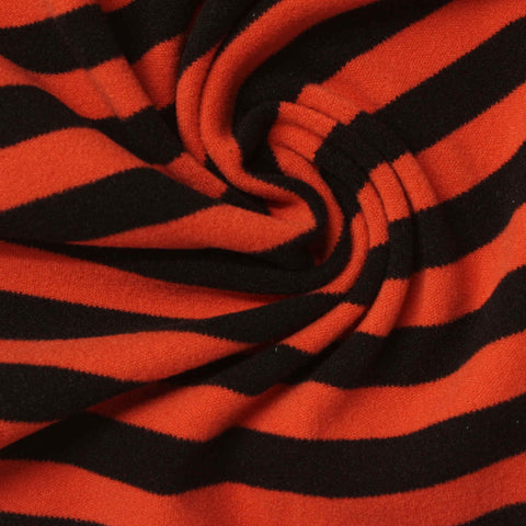 Orange Stripes Velvet, Polyester