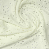 Cream Eyelet Jacquard, Polyester — photo 3