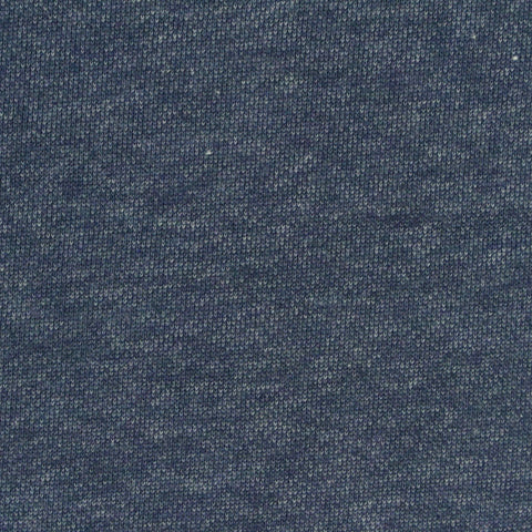 Blue Marl French Terry, Cotton-Poly, 290 gsm