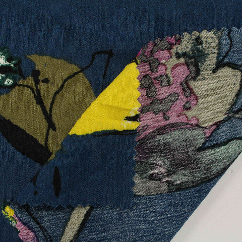 Olive Abstract Crepe, Viscose