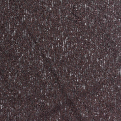Dark Brown Marl Interlock Knit, Acrylic-Nylon, 120 gsm