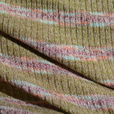 Purple Horizontal-Stripe Rib Knit, Cotton — photo 3
