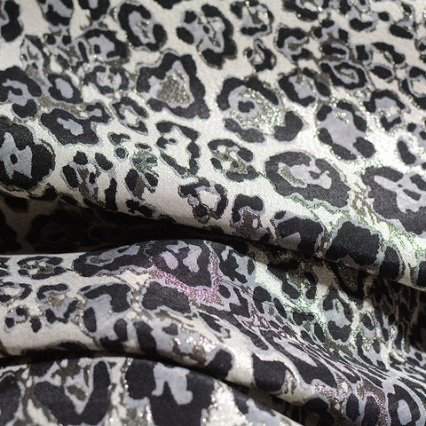 Black Leopard Jacquard, 180 gsm