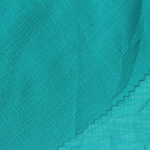 100% Polyester Chiffon Fabric, 90 gsm, 155 cm — Blue