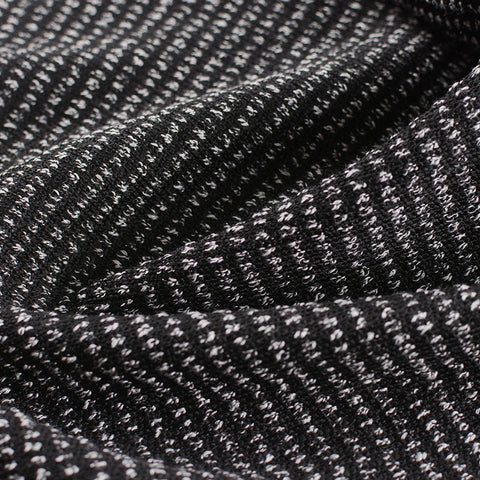 Black Marl Jacquard, Poly-Viscose, 290 gsm