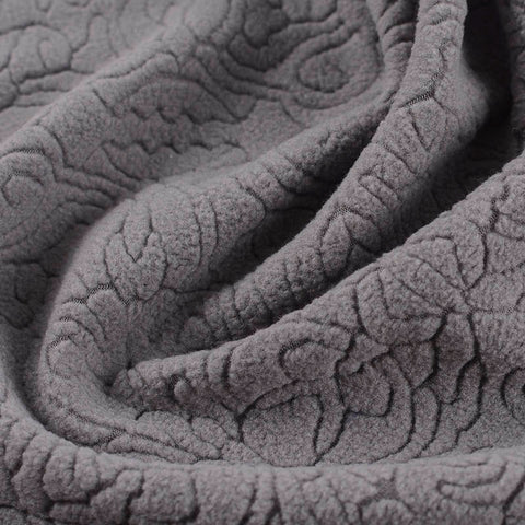 Grey Tone-on-Tone Interlock Knit, Polyester, 191 gsm