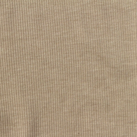 Polyester Viscose Stretch Rib Knit Fabric, 250 gsm, 109 cm — Khaki