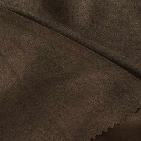 100% Polyester Faux Suede Fabric, 160 gsm, 145 cm — Brown