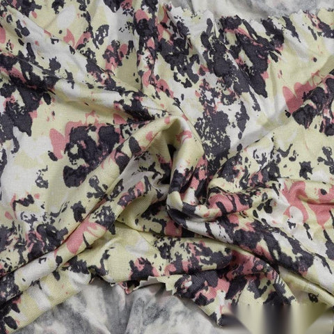 Light Yellow Camo Knit, Spandex