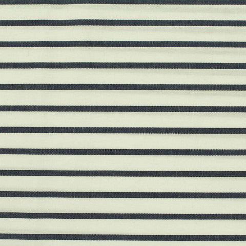 Navy Vertical-Stripe Poplin, Cotton