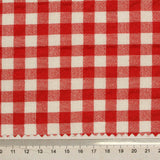 Red Check Seersucker, Cotton-Poly — photo 3
