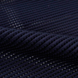 Striped 100% Polyester Mesh Fabric, 270 gsm, 160 cm — Navy — photo 3