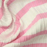 Pink Horizontal-Stripe Rib Knit, Cotton — photo 3