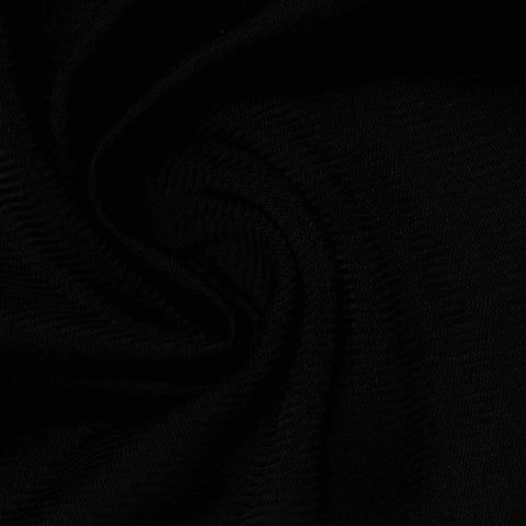 100% Nylon Knit Fabric, 105 gsm, 155 cm — Black