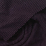 Brushed Polyester Viscose Blend Stretch Rib Knit Fabric, 200 gsm, 150 cm — Purple — photo 3