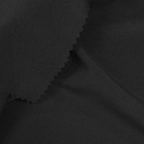 Polyester Stretch Woven Fabric, 87 gsm — Black