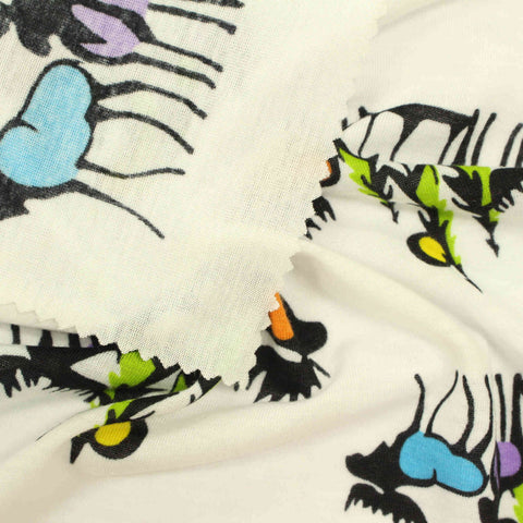 Black Abstract Knit, Polyester, 137 gsm