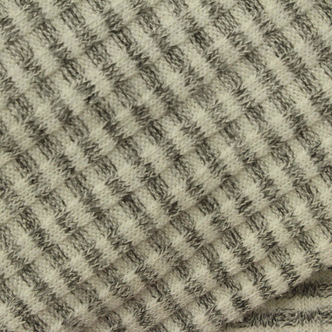 Grey Marl Rib Knit, Viscose-Poly, 240 gsm