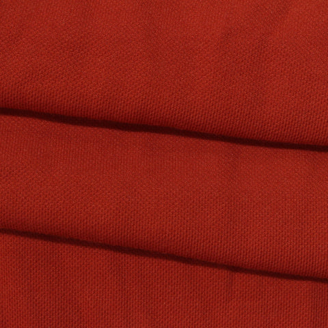 Polyester Cotton Stretch Piqué Knit Fabric, 290 gsm — Red