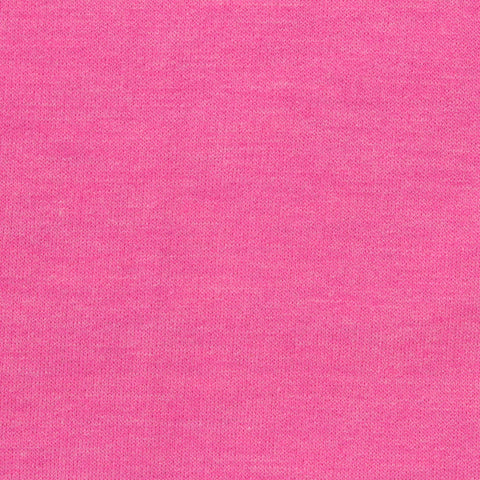 Brushed Polyester Viscose Stretch French Terry Fabric, 200 gsm, 160 cm — Pink