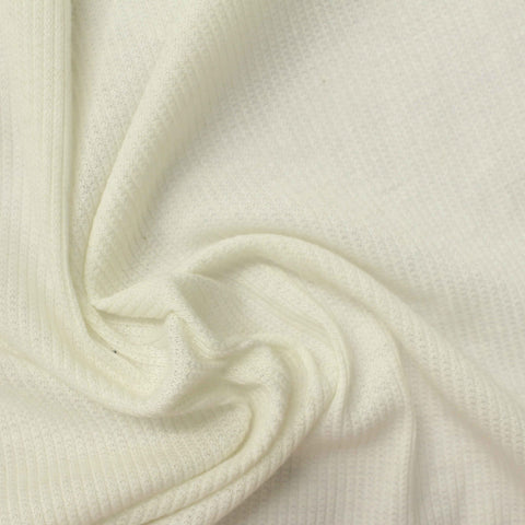 Polyester Stretch Rib Knit Fabric, 155 gsm, 150 cm — Beige