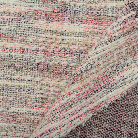 Pink Flecks Jacquard, Poly-Cotton