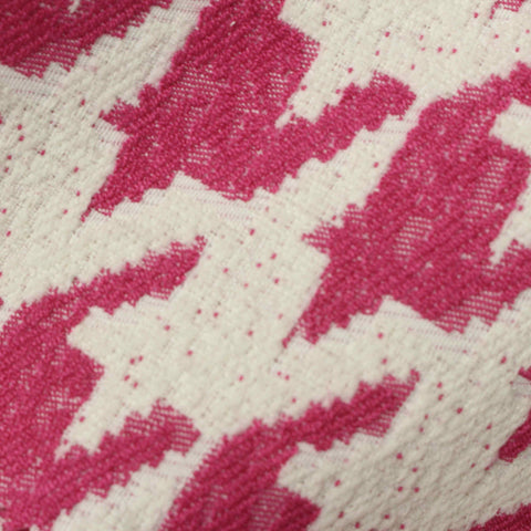Fuchsia Textured-Houndstooth Jacquard, Polyester