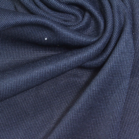 Polyester Stretch Rib Knit Fabric, 240 gsm, 180 cm — Navy